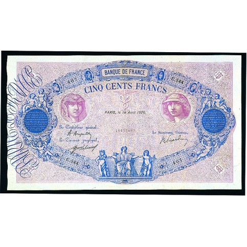 500 Francs Rose et Bleu CP