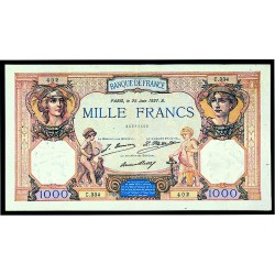 1000 Francs CÉRÈS ET MERCURE CP