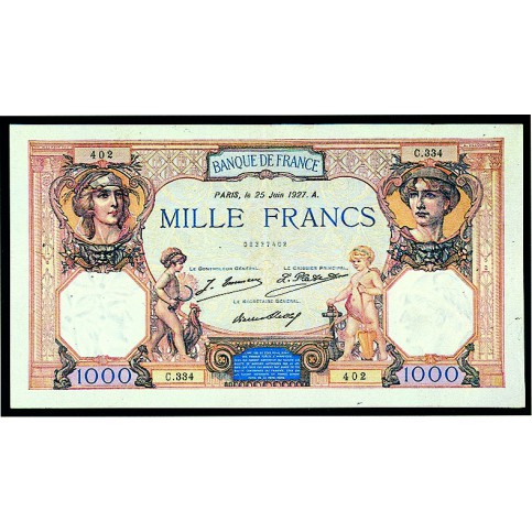 1000 Francs CÉRÈS ET MERCURE CP