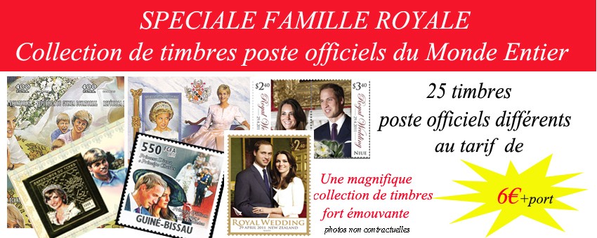timbres famille royale