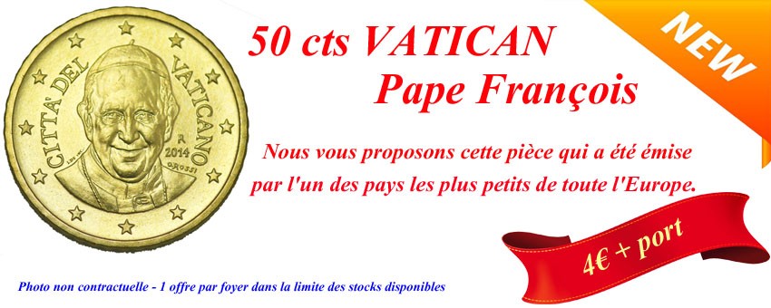 50 centimes VATICAN PAPE FRANCOIS