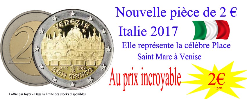 2 euros Italie 2017