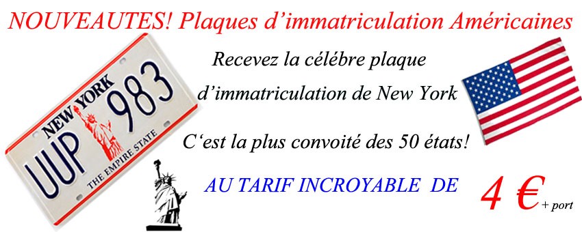 plaques immatriculations Américaines